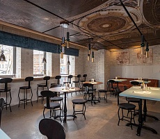 Klaus Cafe и изюминка интерьера Мирский кирпич в стиле Лофт